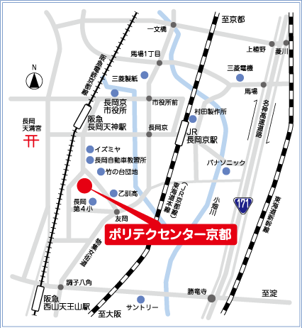 京都支部への地図