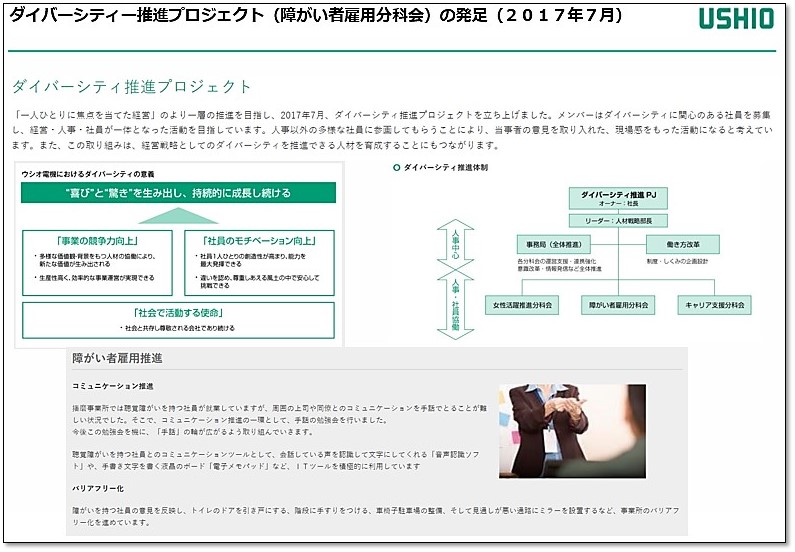 ダイバーシティ推進プロジェクトの解説資料