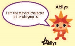 I am the mascot character of the Abilympics!