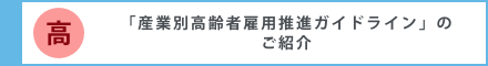 「産業別高齢者雇用推進ガイドライン」のご紹介