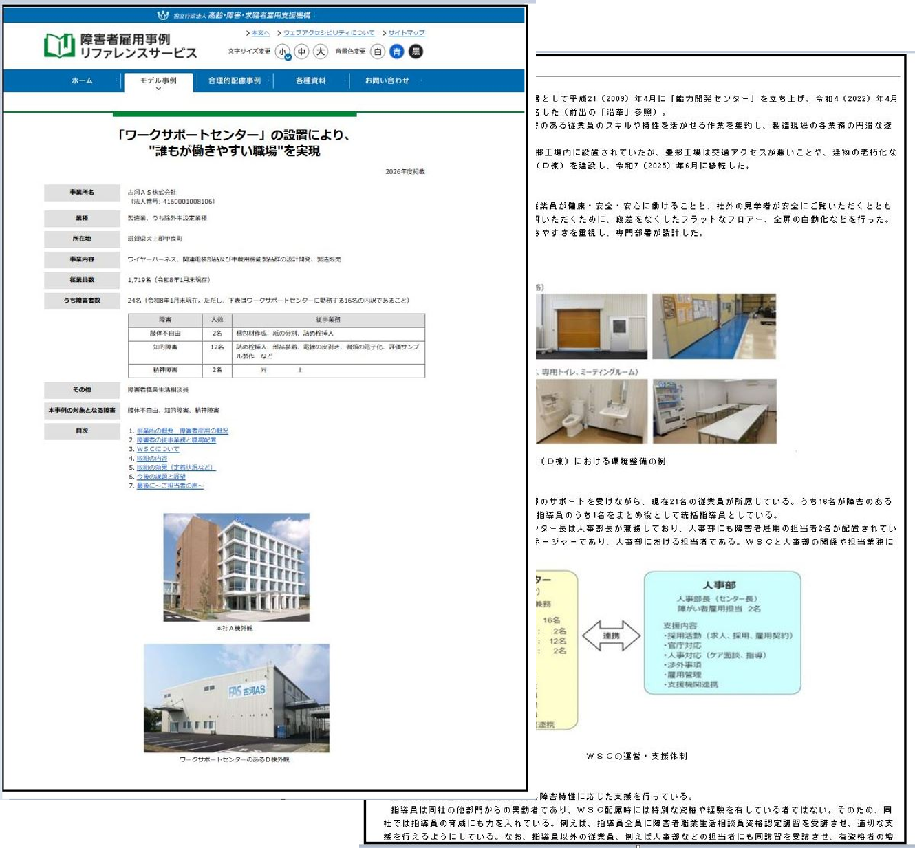 障害者雇用事例リファレンスサービス掲載事例