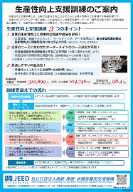 生産性向上支援訓練のご案内