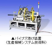 パイプ穴あけ装置（生産機械システム技術科）