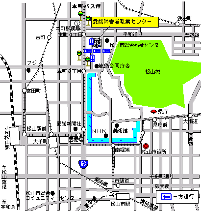 愛媛障害者職業センター 地図