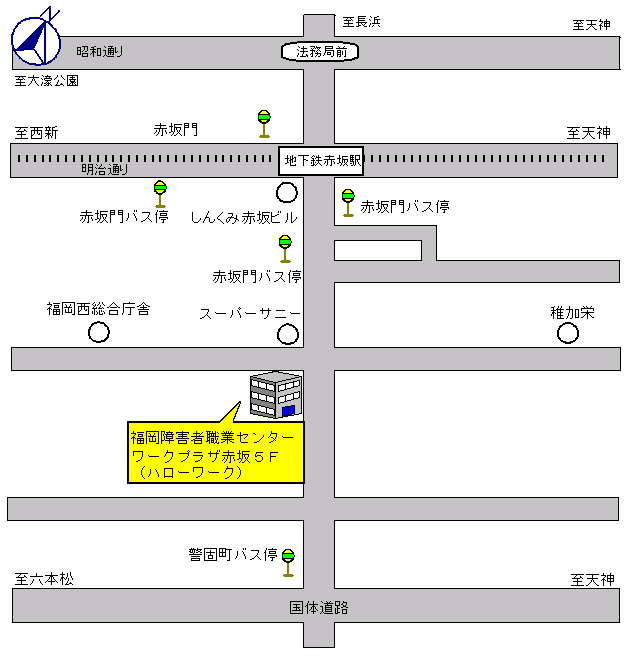 福岡障害者職業センター 地図