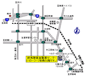 群馬障害者職業センターの地図