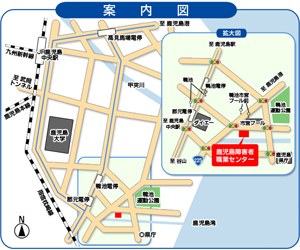 鹿児島障害者職業センターの地図