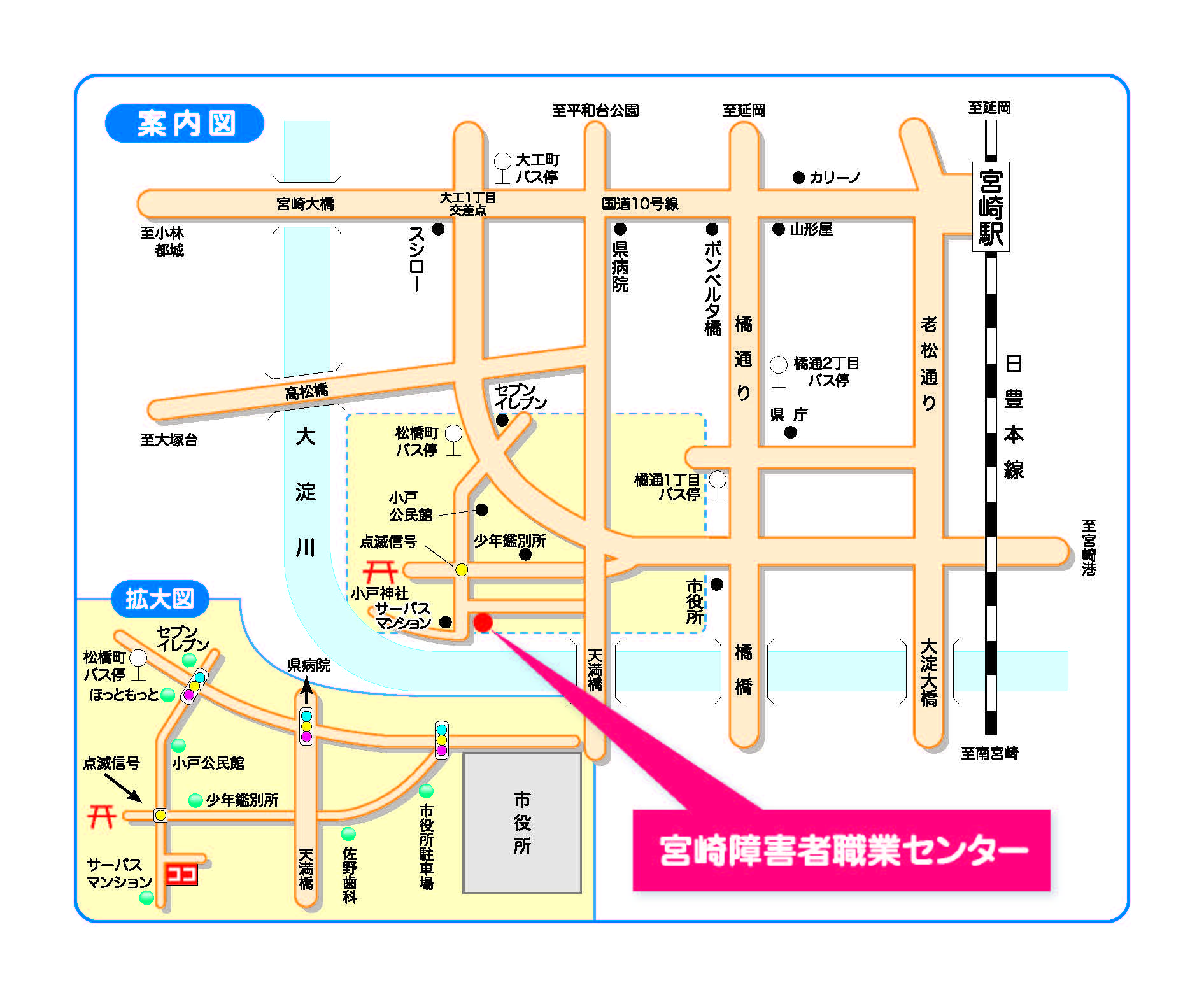 宮崎障害者職業センター 地図