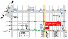 岡山障害者職業センターの地図