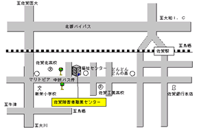 佐賀障害者職業センター周辺地図を表した画像