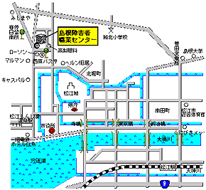 島根障害者職業センターの広域地図