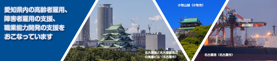 愛知県内の高齢者雇用、障害者雇用の支援、職業能力開発の支援をおこなっています