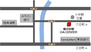 訓練実施施設周辺の地図