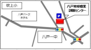 訓練実施施設周辺の地図