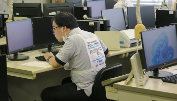 パソコンデータ入力競技の写真
