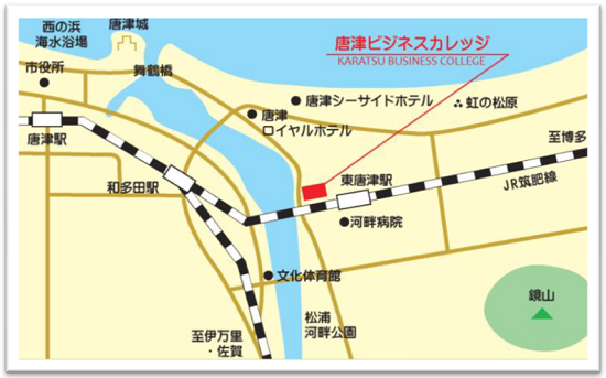 実施機関周辺の地図