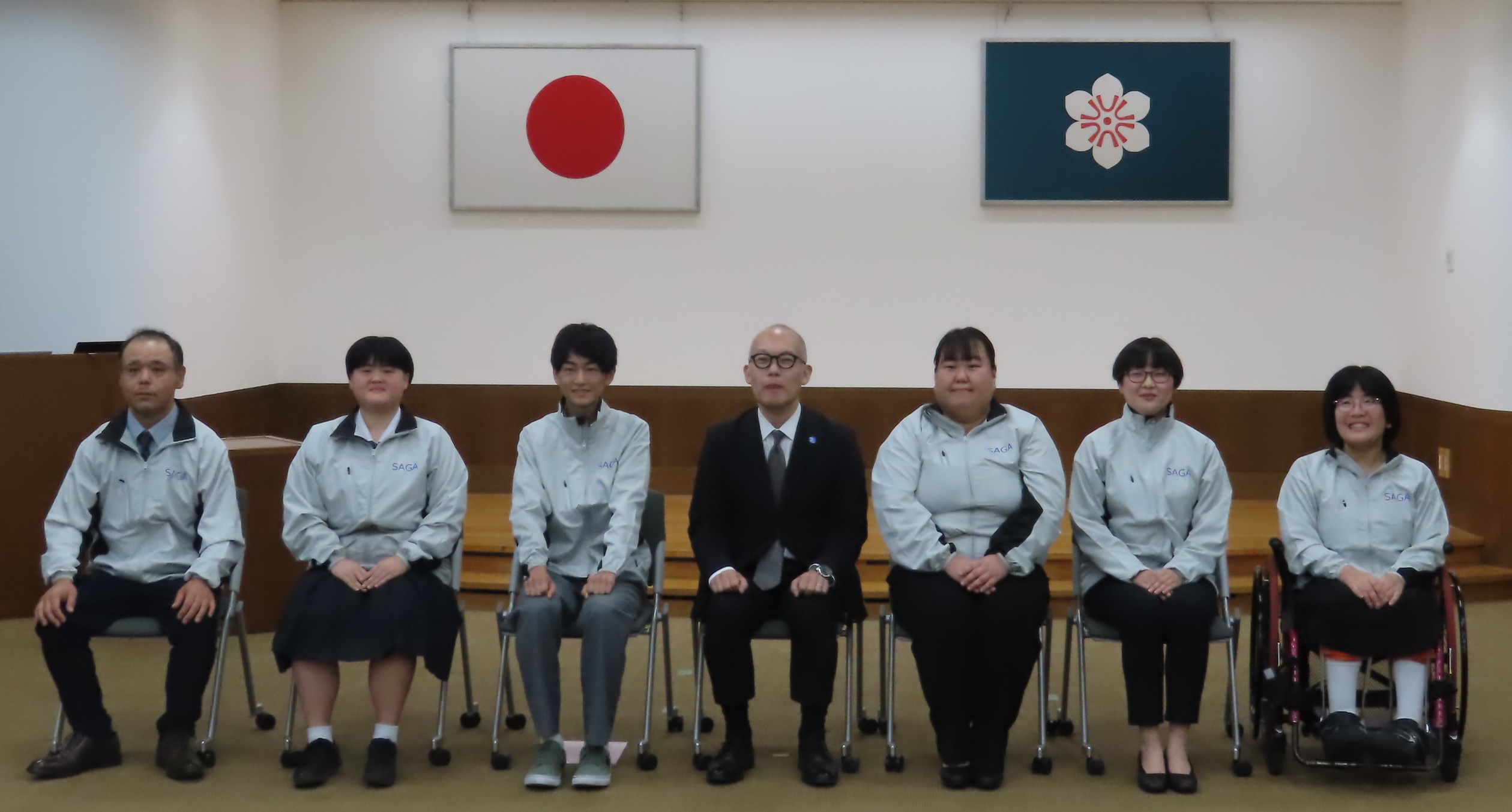 選手団の記念写真