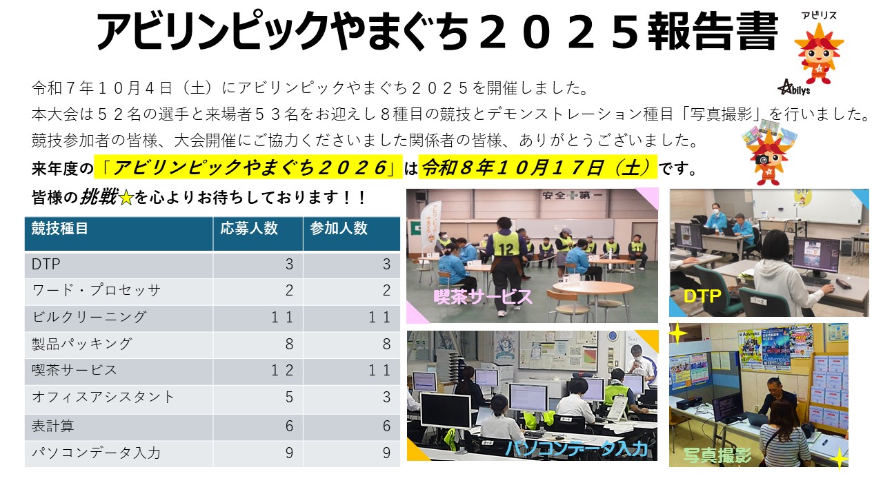 アビリンピックやまぐち２００５報告書1