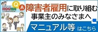 障害者雇用に取り組む事業主のみなさまへ～マニュアル等はこちら～（別ウィンドウで開く）