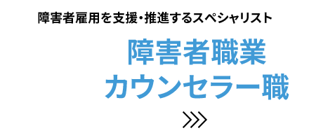 障害者雇用支援のスペシャリスト［障害者職業カウンセラー職］